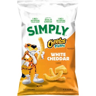 Cheetos Simply Natural Cheese Puffs, White Cheddar