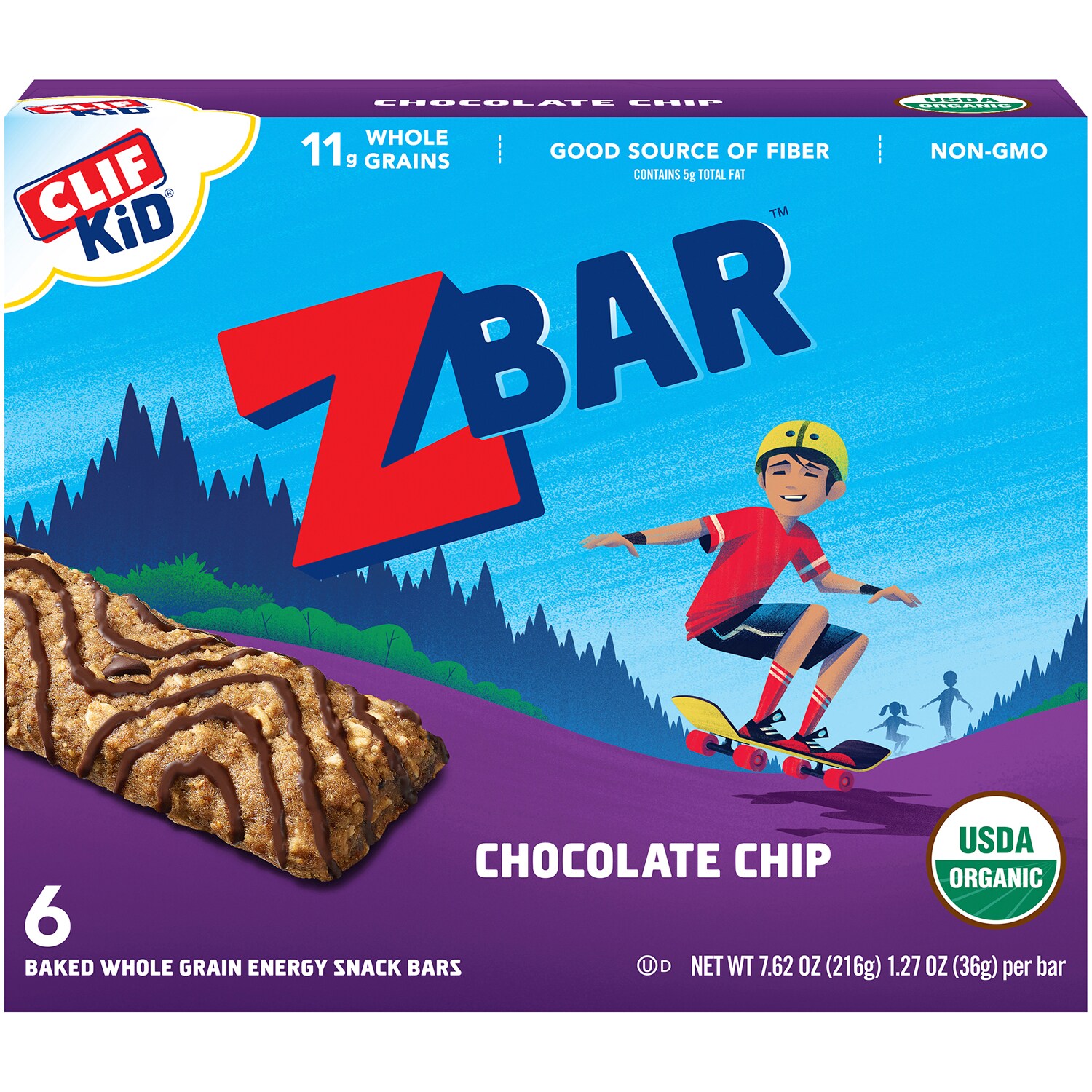 Clif Kid Organic Zbars, Chocolate Chip