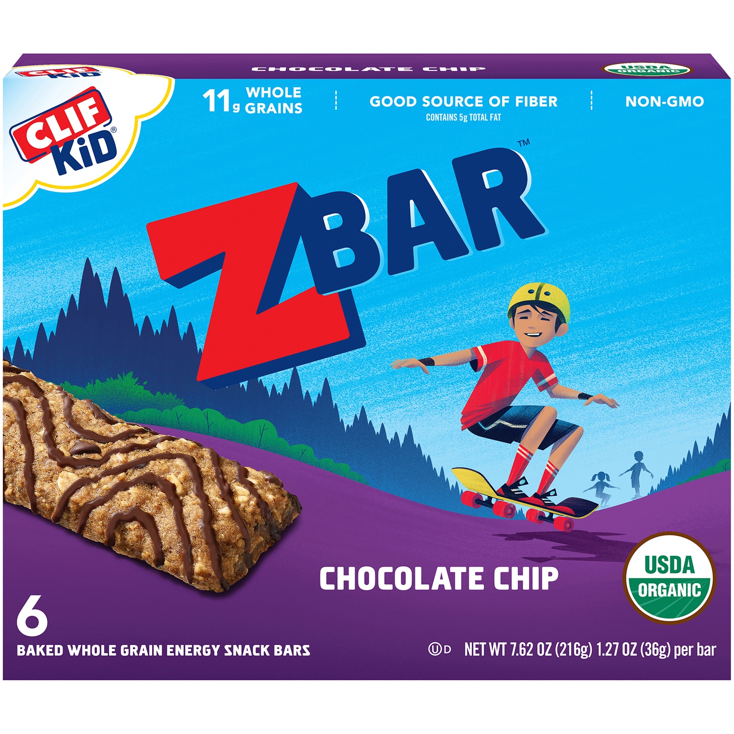 Clif Kid Organic Zbars, Chocolate Chip