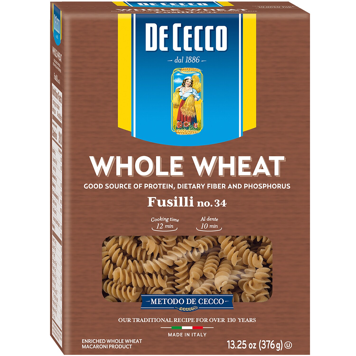 De Cecco Whole Wheat Fusilli
