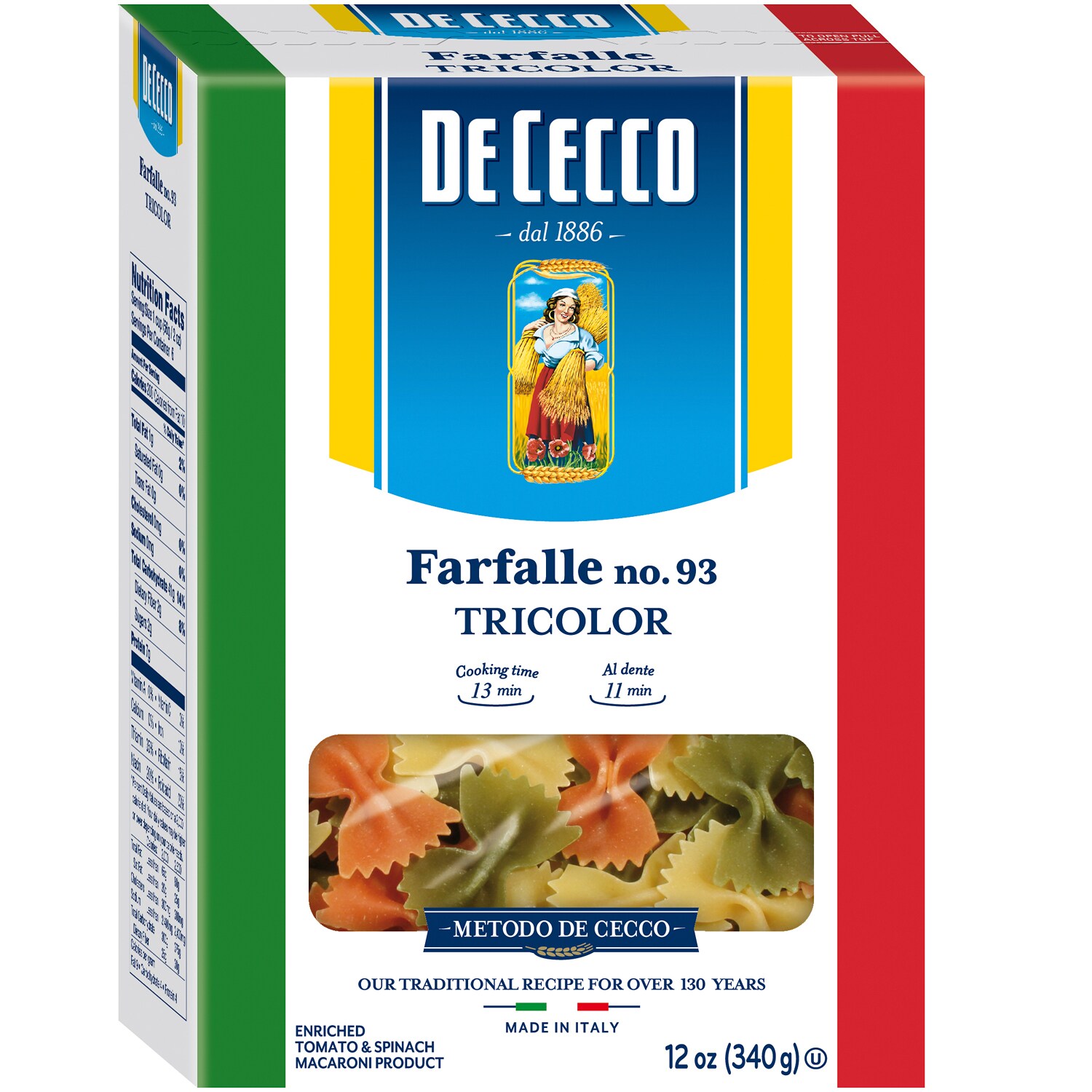 De Cecco Tricolor Farfalle