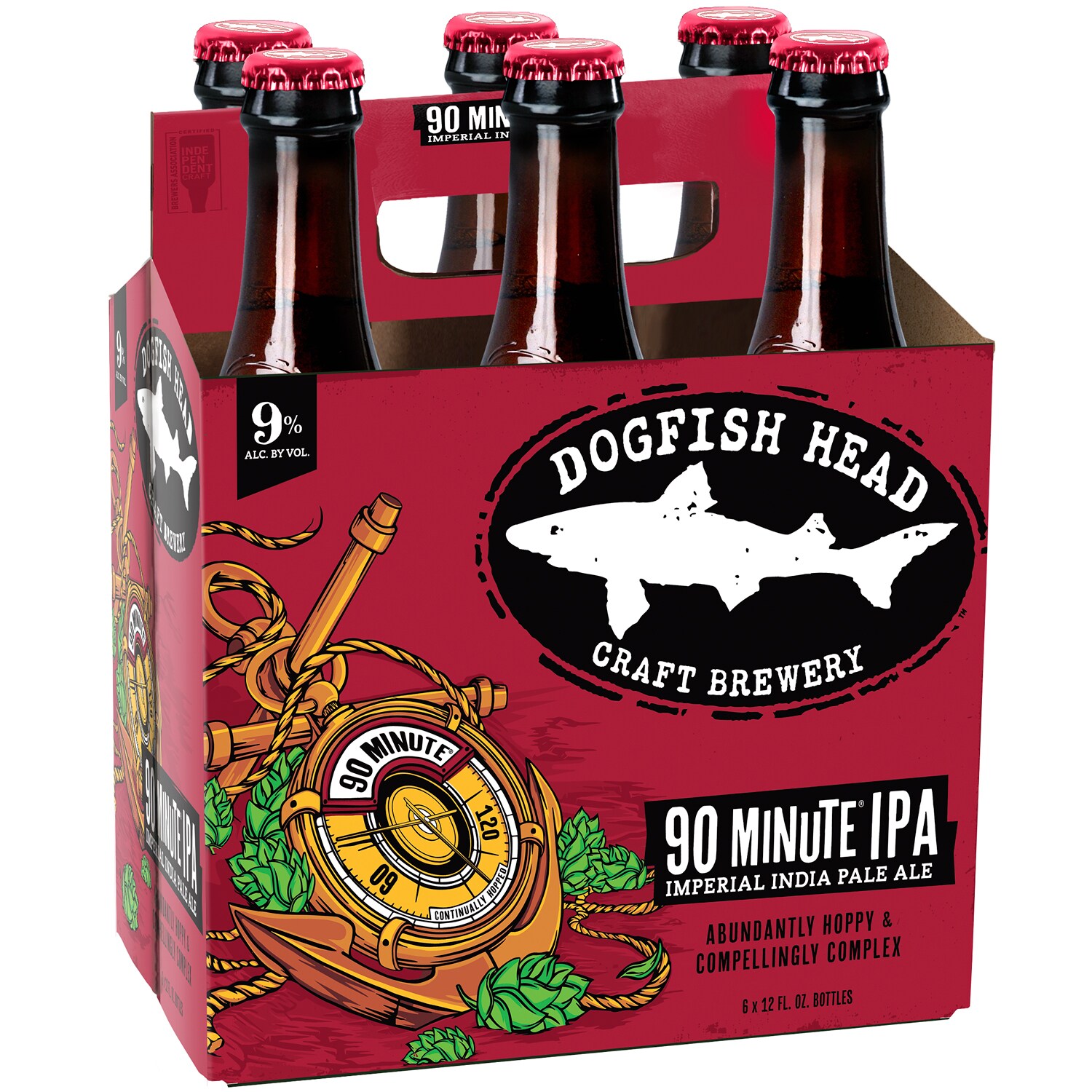 Dogfish Head 90 Minute Imperial IPA, Glass Bottles