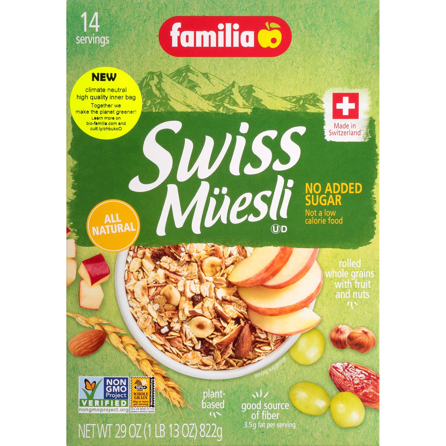familia Swiss Müesli Cereal, No Sugar