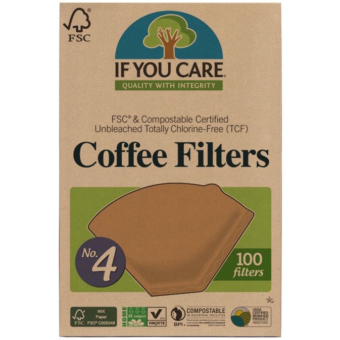 If You Care Unbleached #4 Coffee Filters