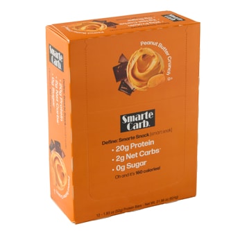 NuGo Smarte Carb Sugar Free Bars, Peanut Butter Crunch