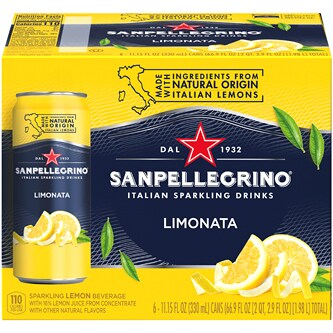 San Pellegrino Sparkling Fruit Beverage, Limonata (Lemon), Cans