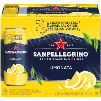 San Pellegrino Sparkling Fruit Beverage, Limonata (Lemon), Cans
