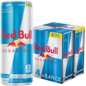 Red Bull Energy Drink, Sugar-Free, Cans