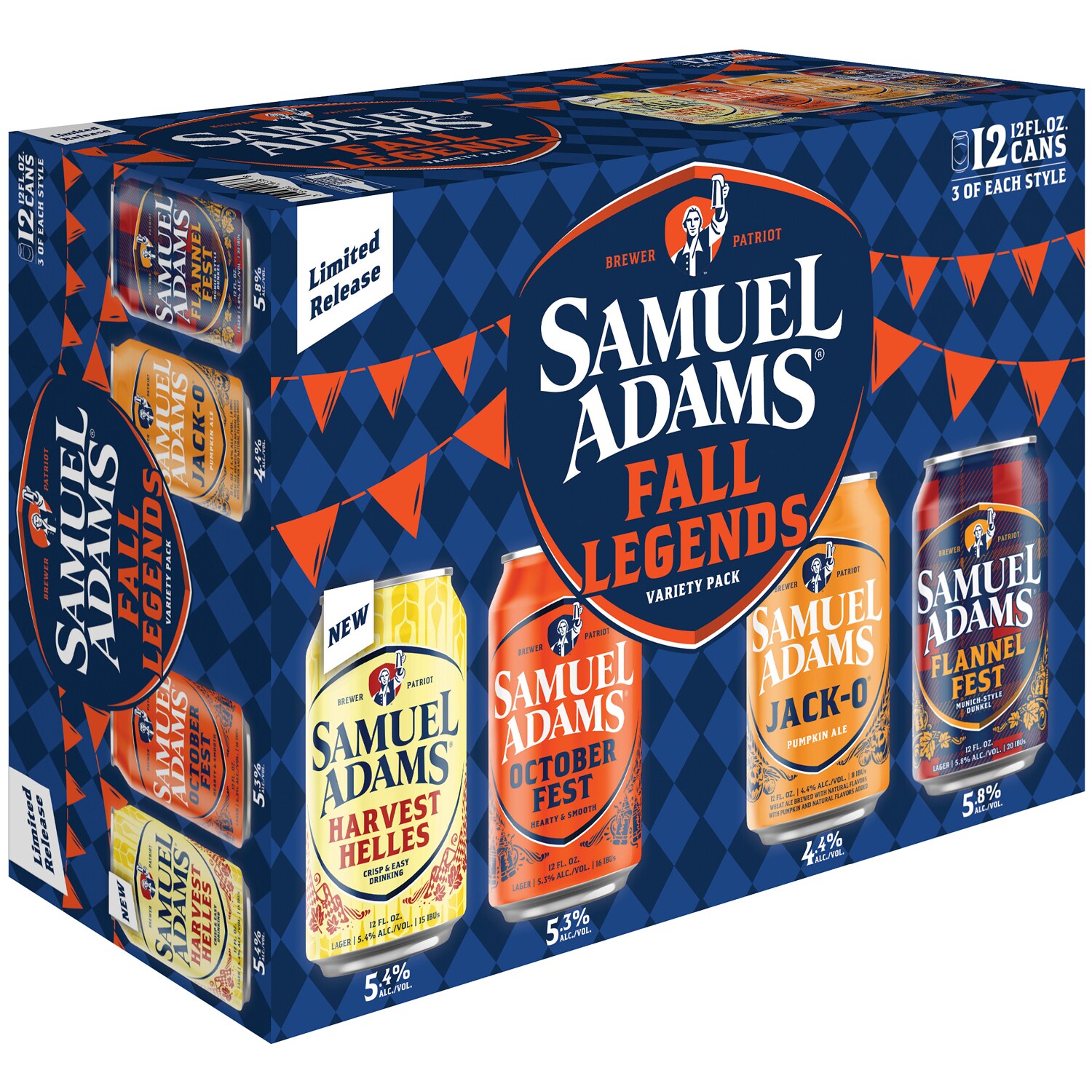 Samuel Adams Fall Legends Variety Pack, Cans