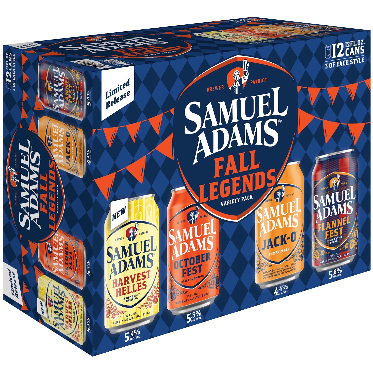 Samuel Adams Fall Legends Variety Pack, Cans