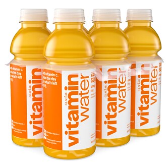 vitaminwater zero sugar nutrient enhanced water beverage, rise (orange), Plastic Bottles