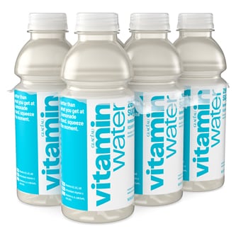 vitaminwater zero sugar nutrient enhanced water beverage, squeezed (lemonade), Plastic Bottles