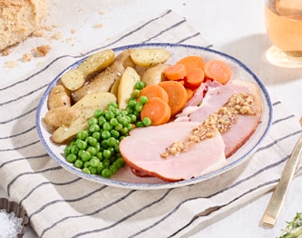 FreshDirect Frozen Sunday Ham with Potatoes, Peas & Carrots, Single Serving Meal