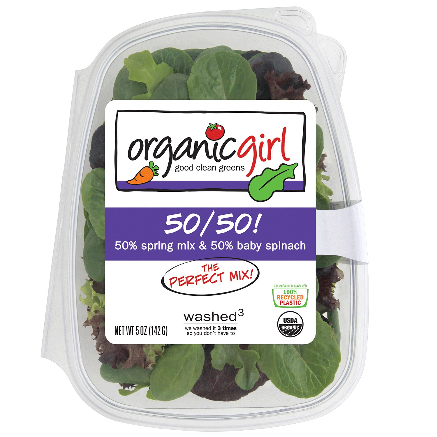 organicgirl 50/50 Spring Mix and Baby Spinach Blend