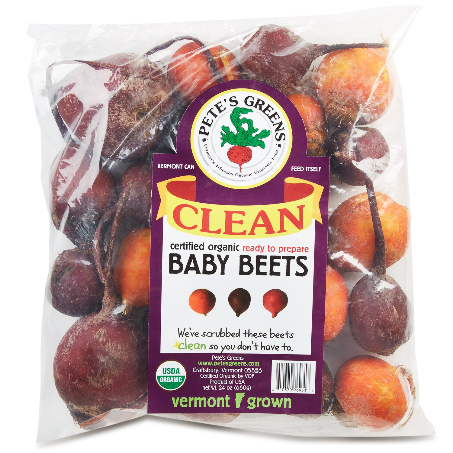 Pete's Greens Clean Organic Baby Beets