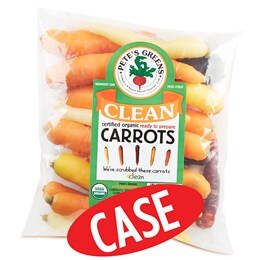 Pete's Greens Clean Organic Rainbow Carrots, Case 