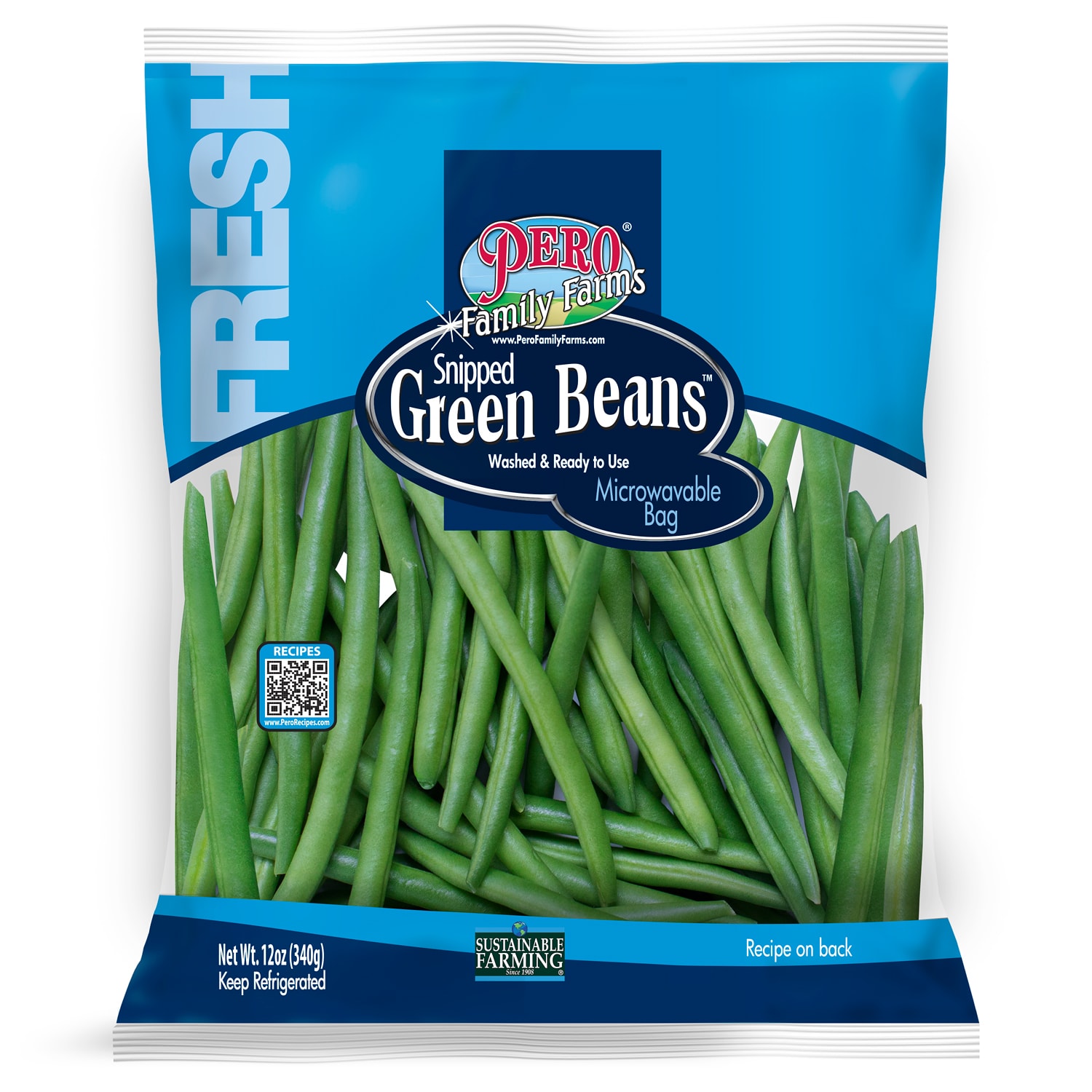 Snipped Green Beans in Microwavable Bag