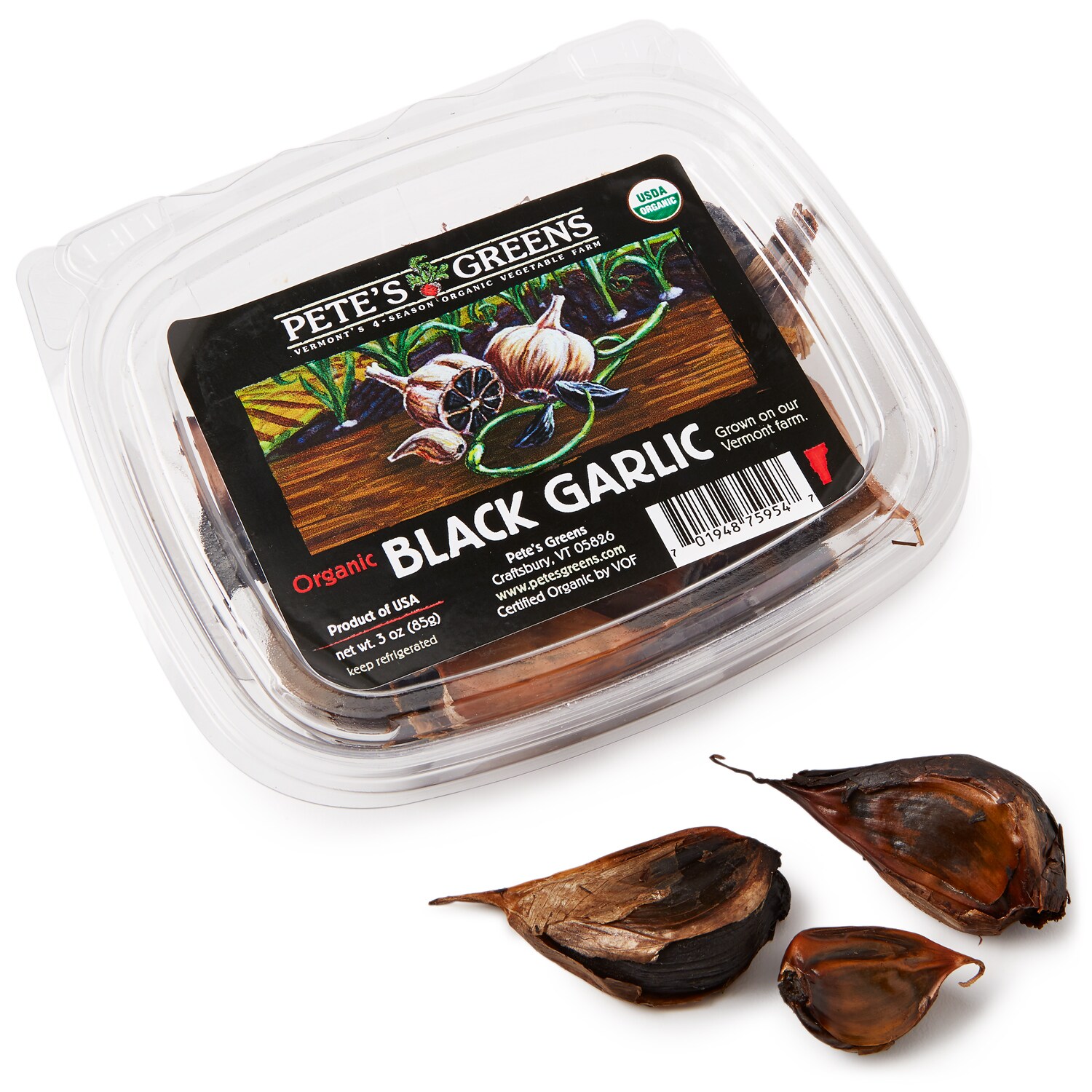 Pete's Greens Organic Black Garlic