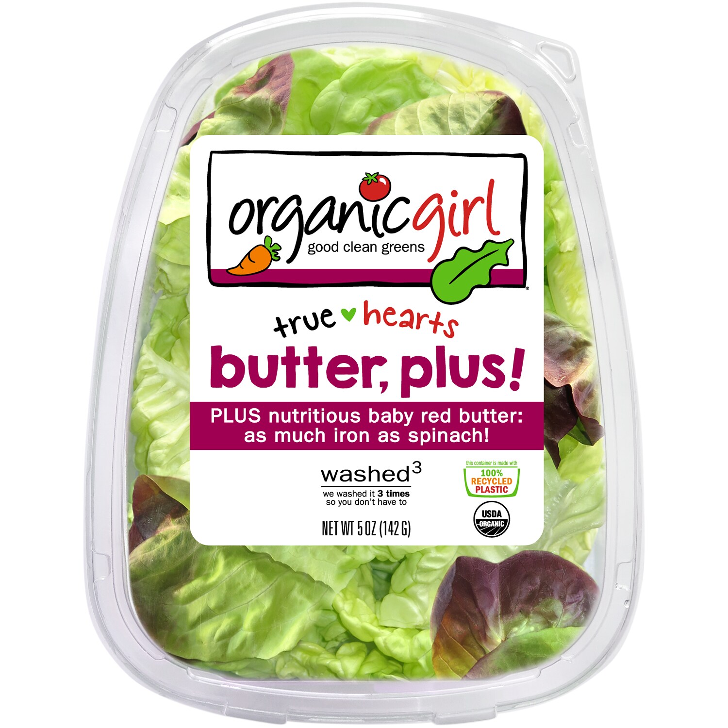 organicgirl Butter Plus Green and Red Leaves