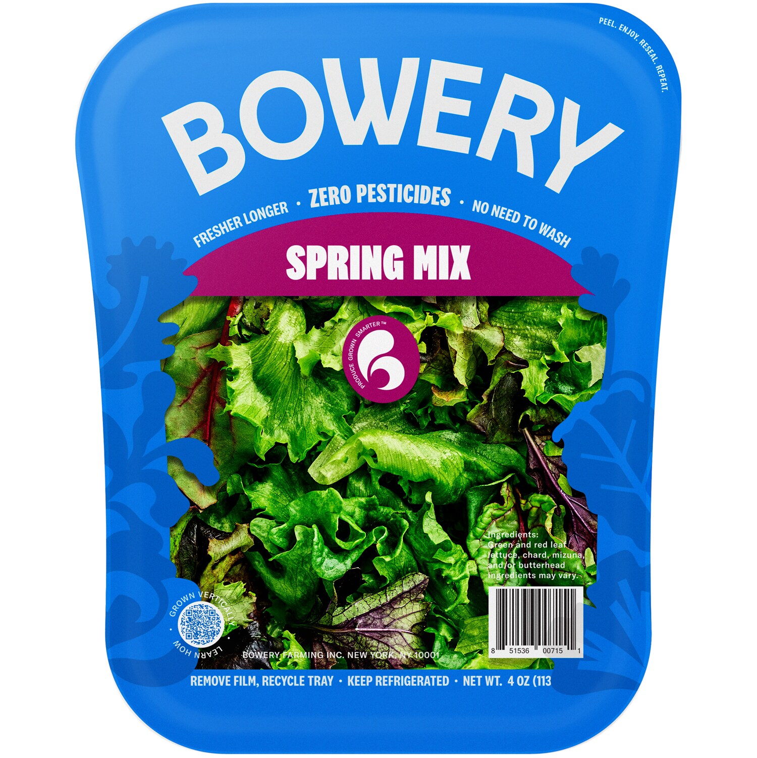 Bowery Farming Pesticide-Free Spring Mix Lettuce, Locally Grown 