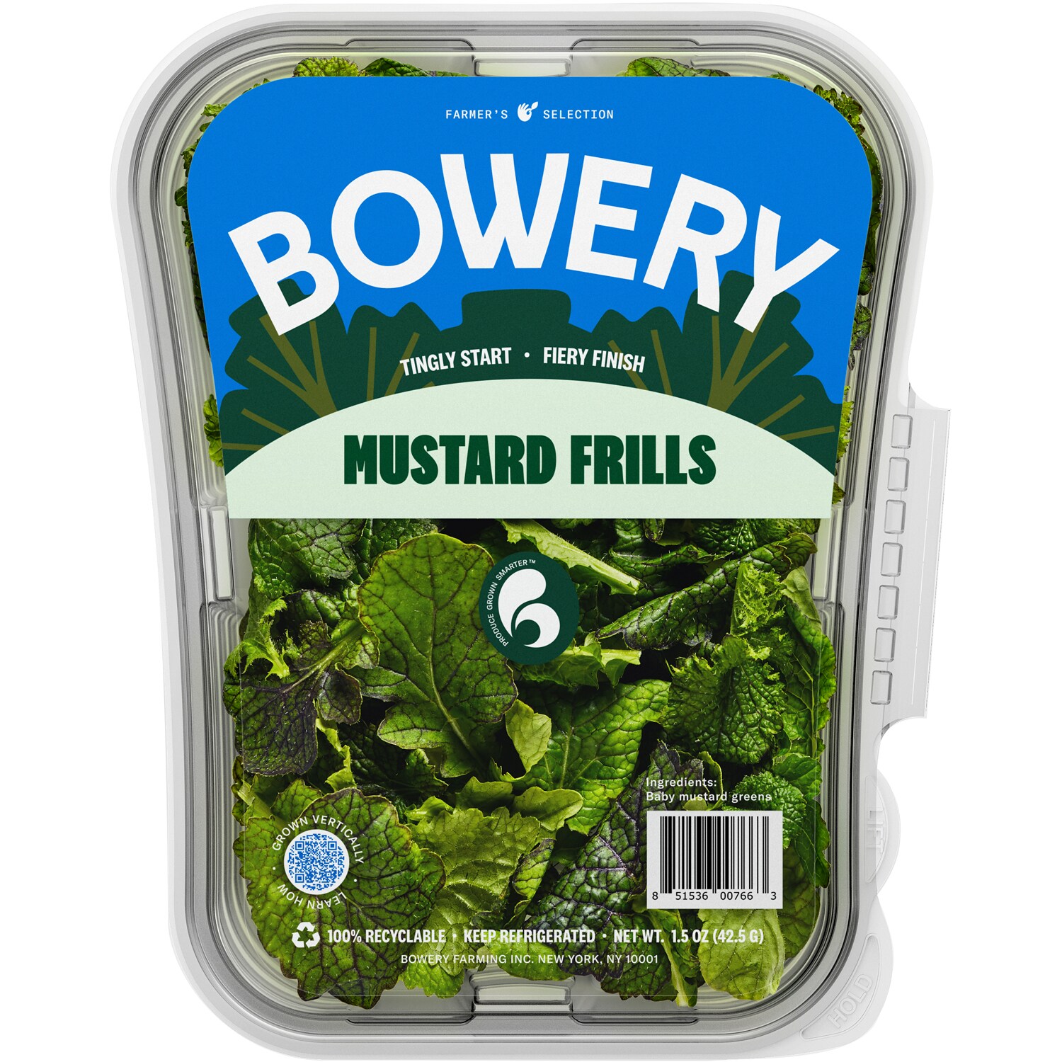 Bowery Farming Pesticide-Free Mustard Frills Lettuce, Locally Grown