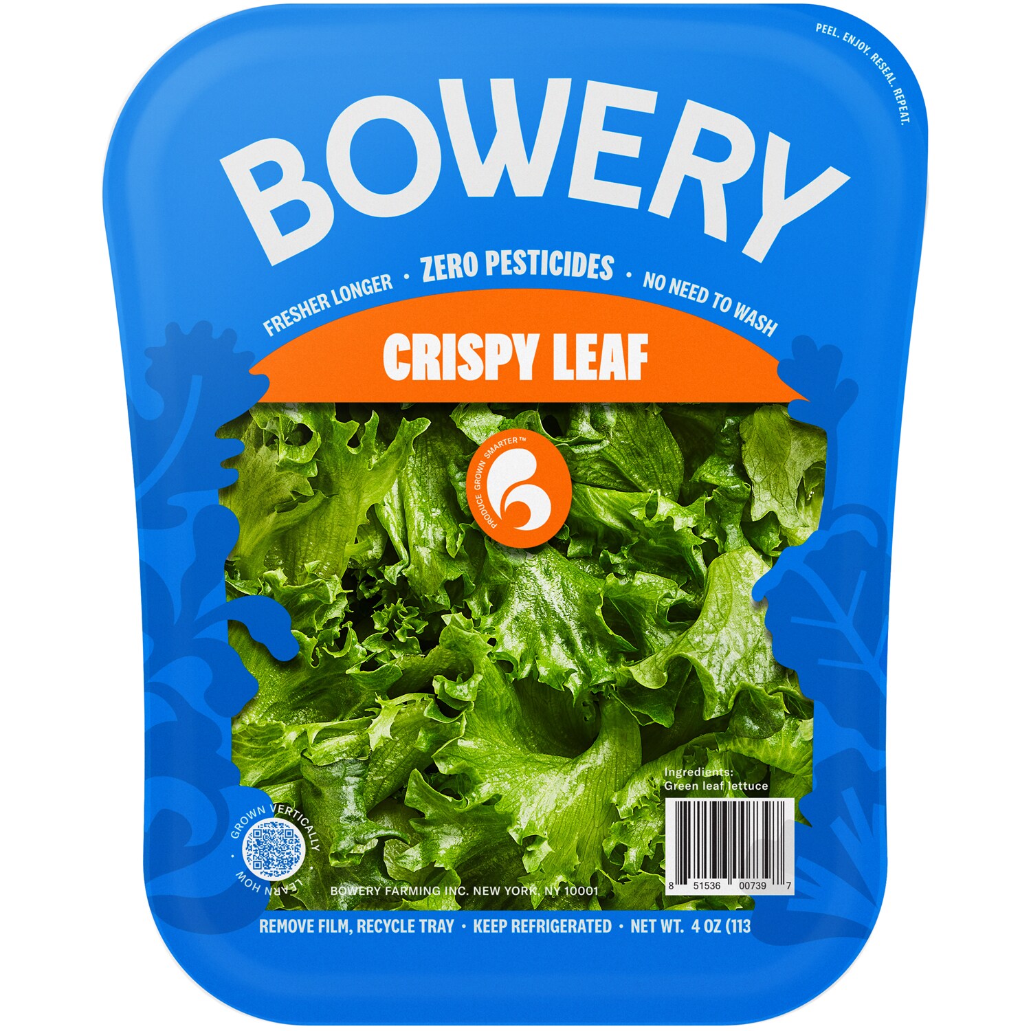 Bowery Farming Pesticide-Free Crispy Leaf Lettuce, Locally Grown