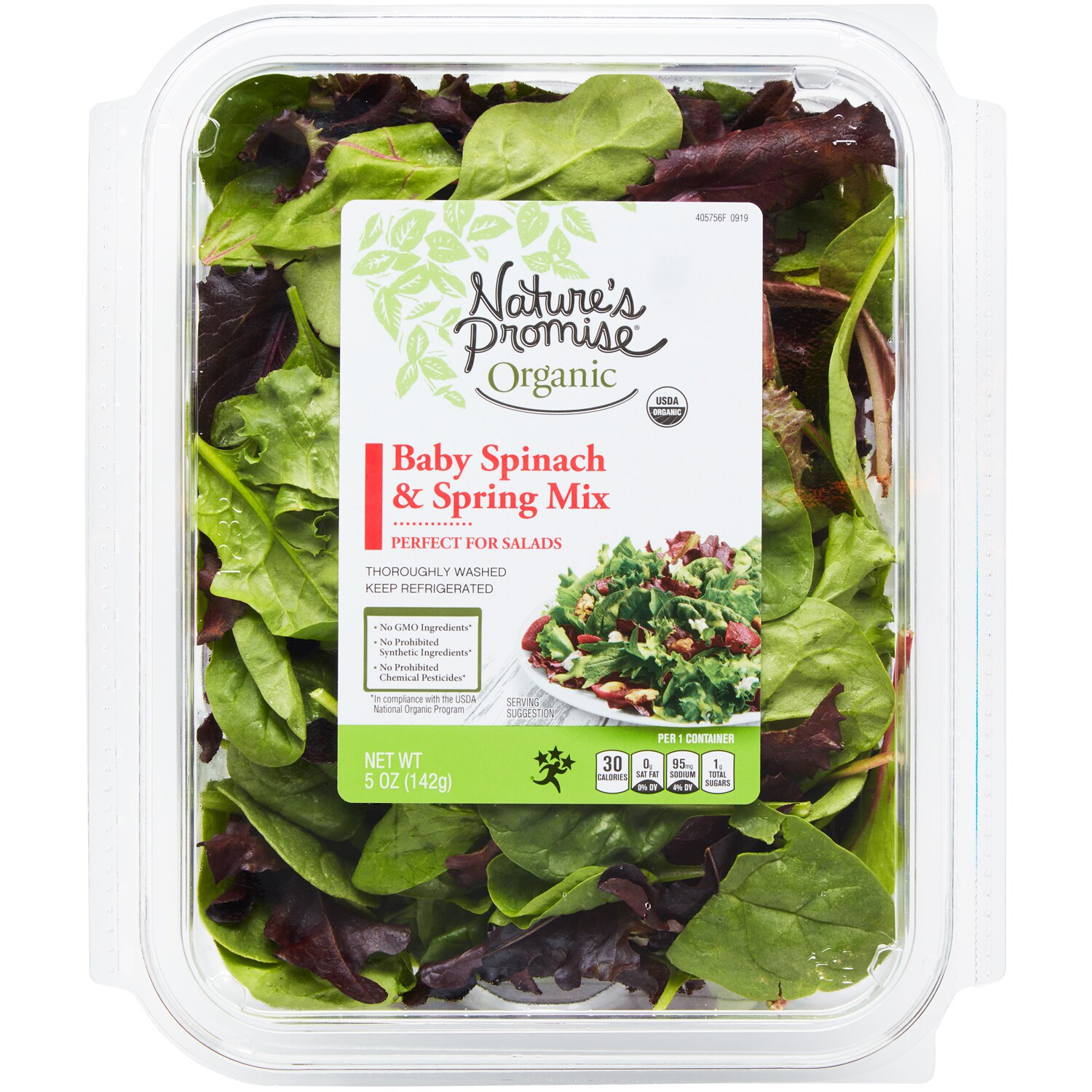 Nature's Promise Organic Baby Spinach and Spring Mix