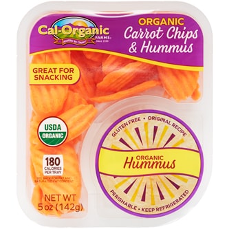 Cal-Organic Carrot Chips with Hummus Snack Pack