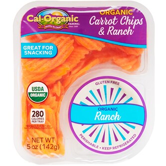 Cal-Organic Carrot Chips with Ranch Snack Pack