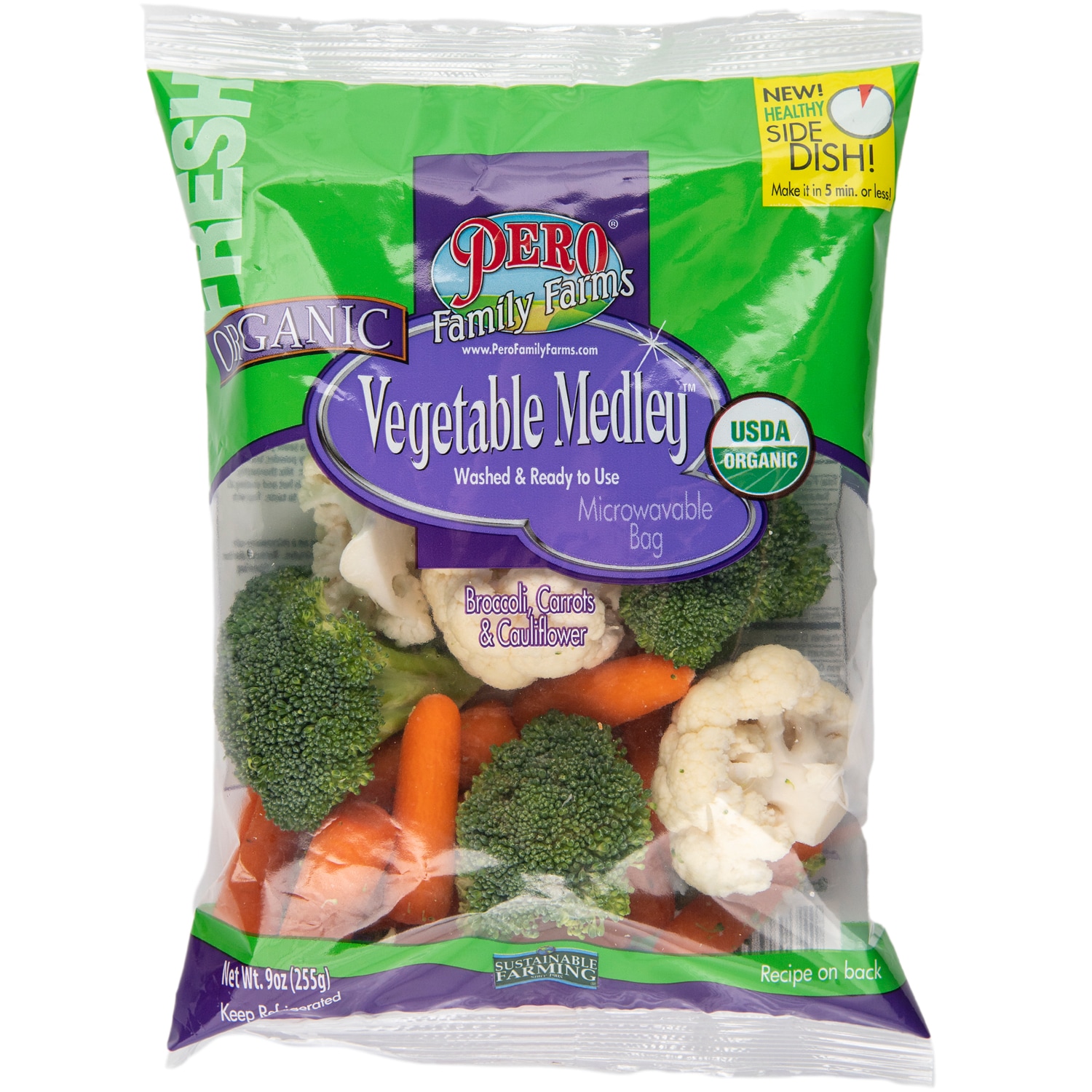 Organic Vegetable Medley in Microwavable Bag