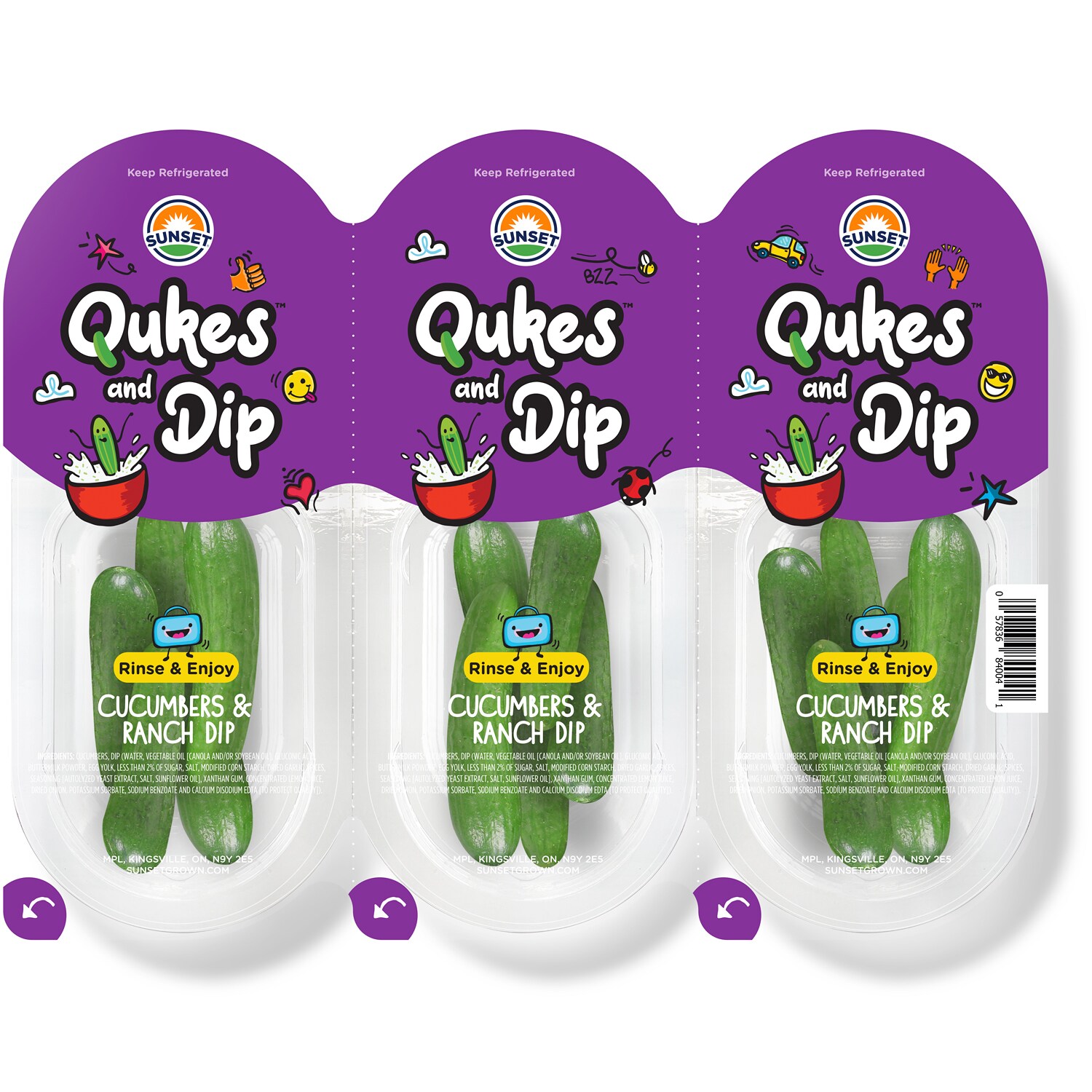 Sunset Grown Cocktail Cucumbers & Ranch Dip