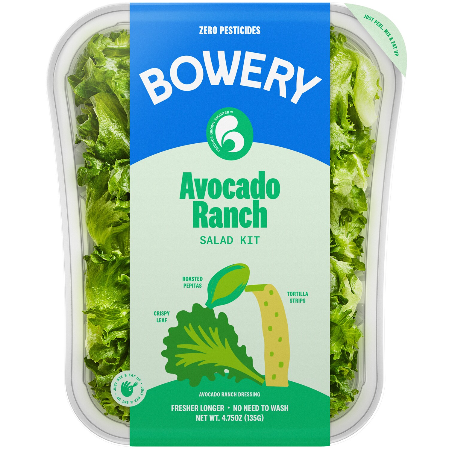 Bowery Farming Local Salad Kit, Avocado Ranch