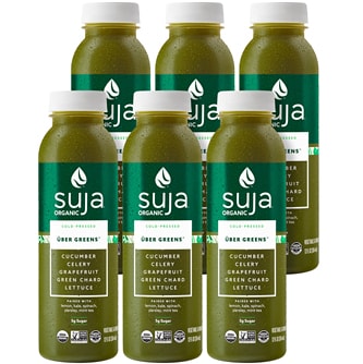 Suja Organic Cold Pressed Juice, Uber Greens, Plastic Bottles