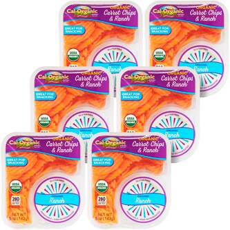 Cal-Organic Carrot Chips with Ranch Snack Packs