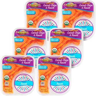 Cal-Organic Carrot Chips with Ranch Snack Packs