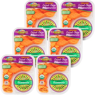 Cal-Organic Carrot Chips with Guacamole Snack Packs
