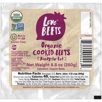 Love Beets Organic Cooked Beets