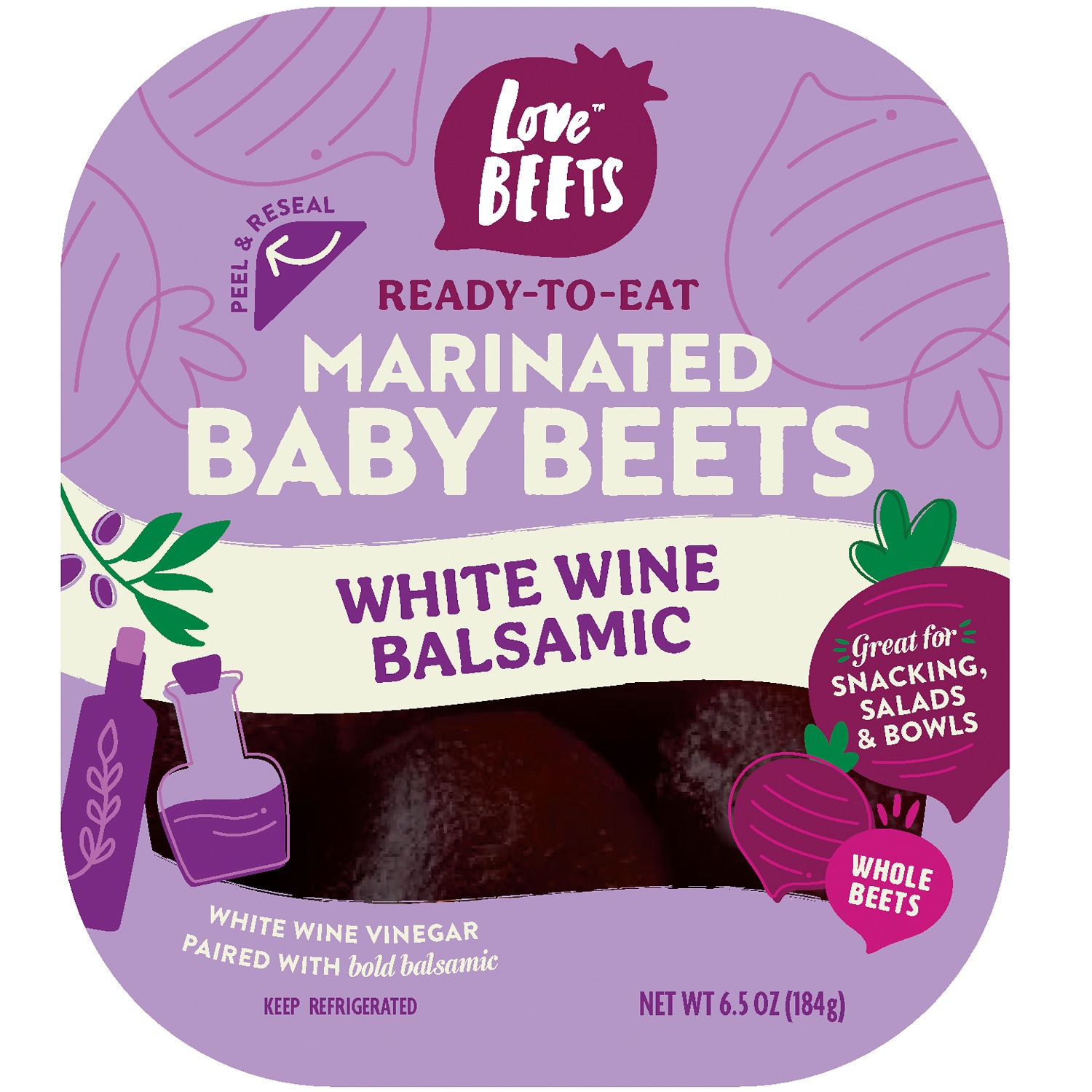 Love Beets Marinated Baby Beets, White Wine Balsamic