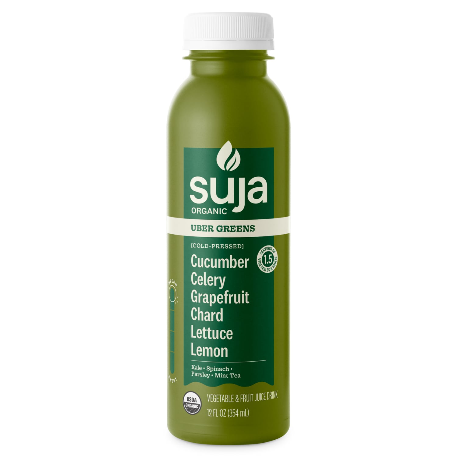 Suja Organic Cold Pressed Juice, Uber Greens, Plastic Bottle