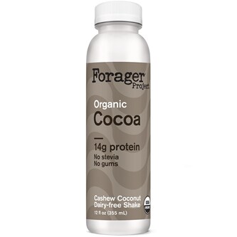 Forager Organic Dairy-Free Protein Plant Shake, Nuts & Cocoa, Plastic Bottle