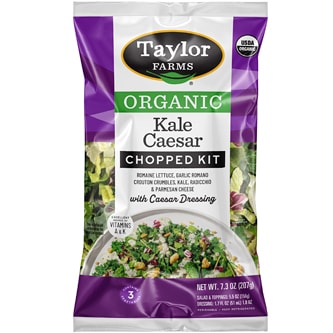 Taylor Farms Organic Chopped Salad Kit, Kale Caesar