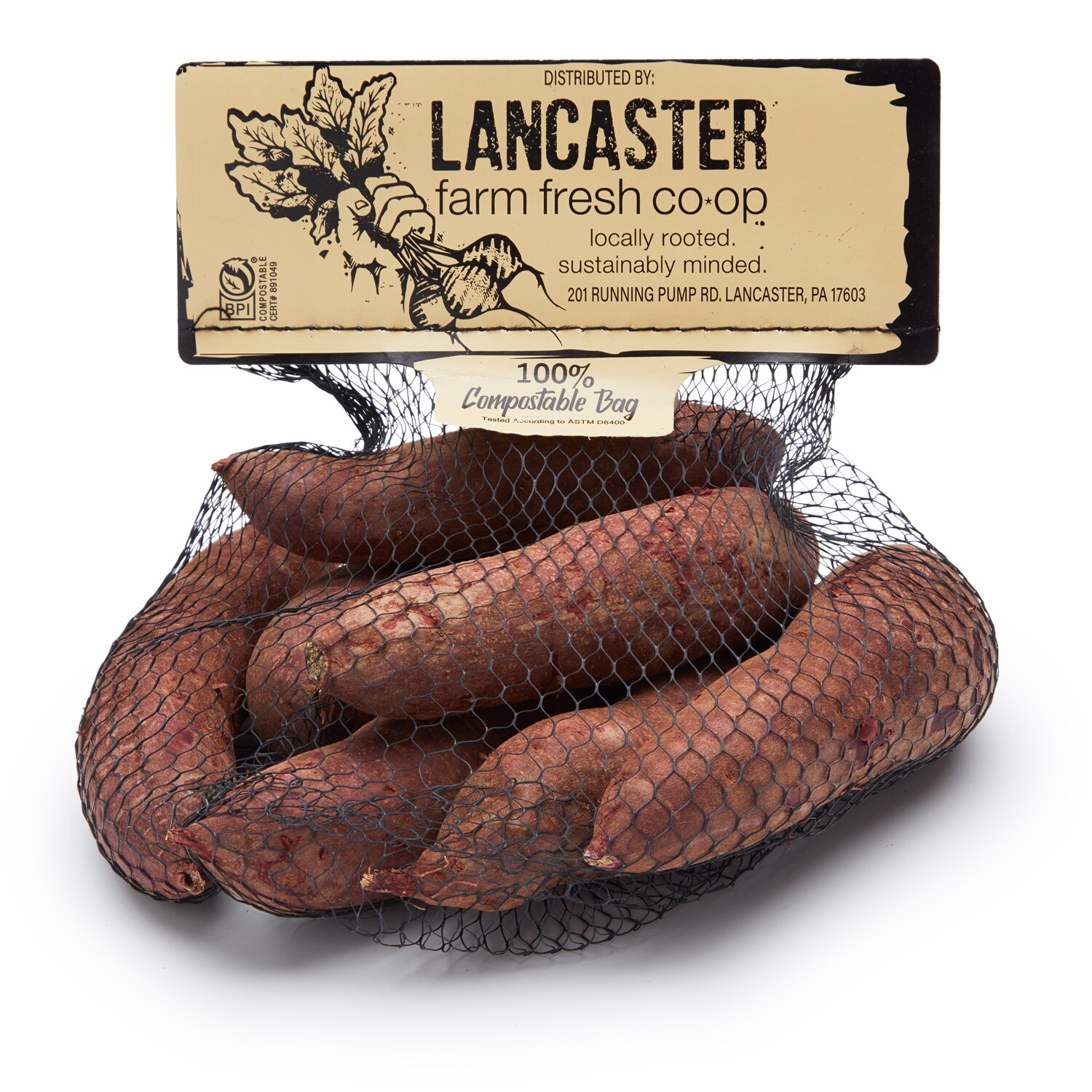 Lancaster Farm Fresh Cooperative Local Organic Purple Fingerling Sweet Potatoes