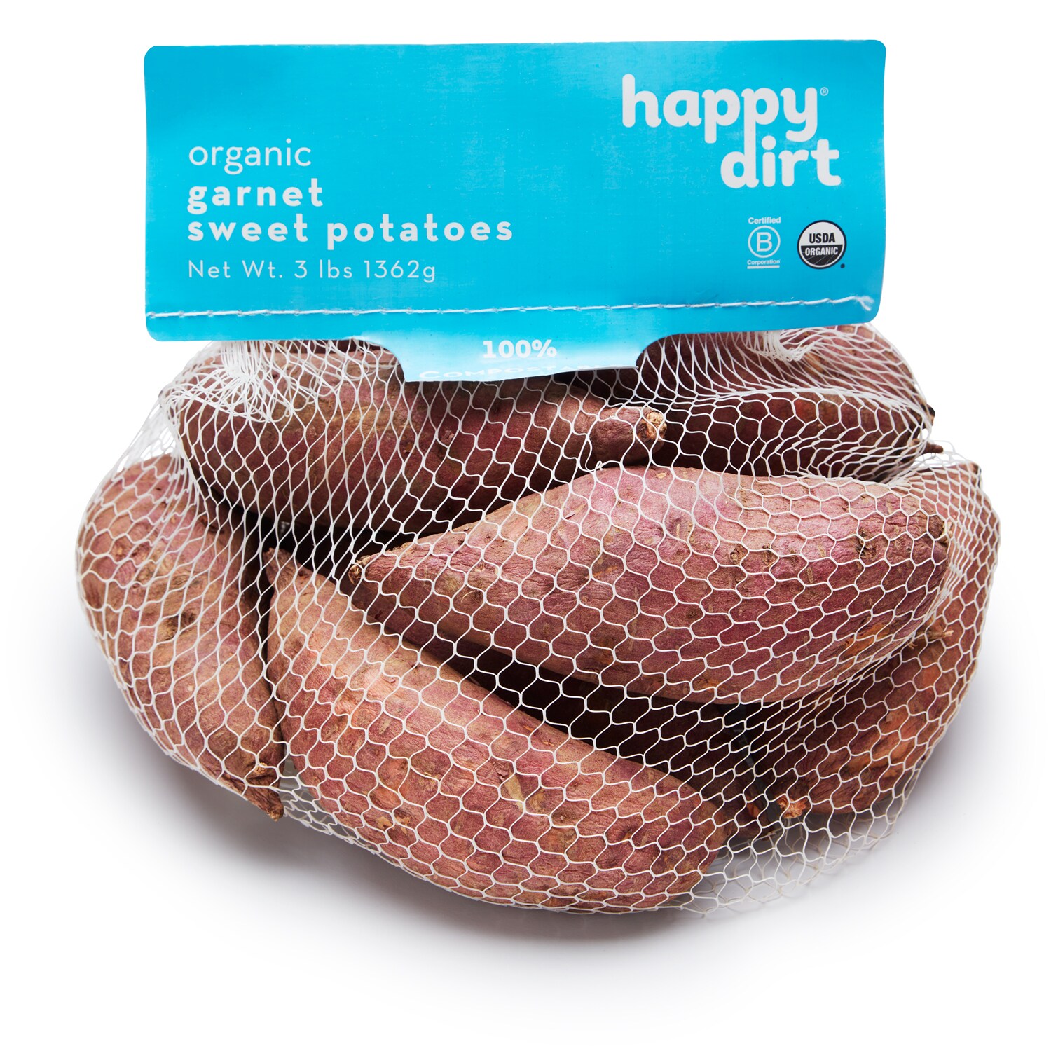 Happy Dirt Organic Garnet Sweet Potatoes