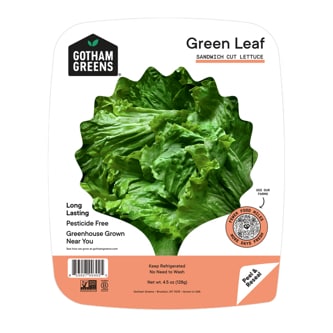 Gotham Greens Local Green Leaf Sandwich Cut