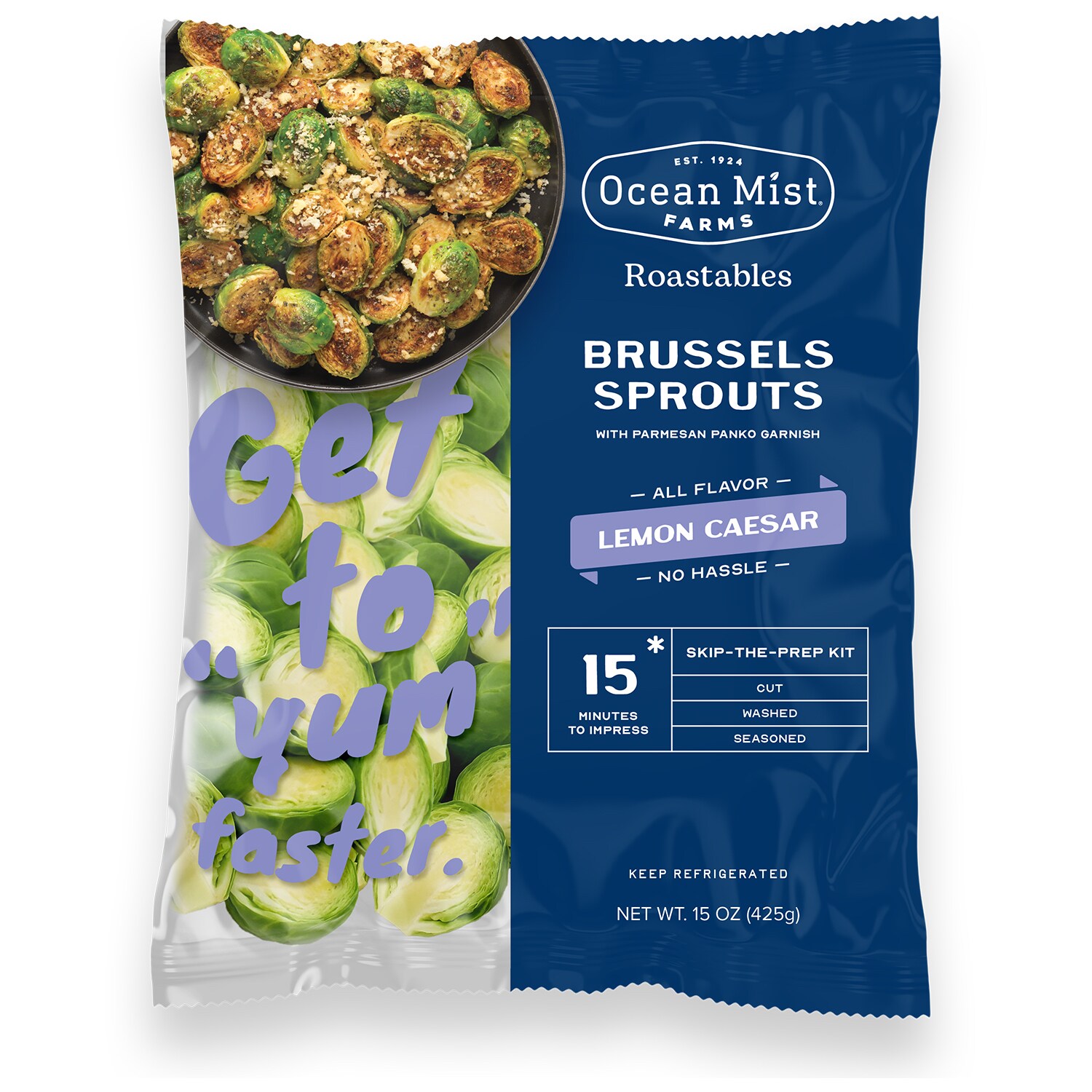 Ocean Mist Farms Roastables Ready-to-Roast Kit, Brussel Sprouts Lemon Caesar