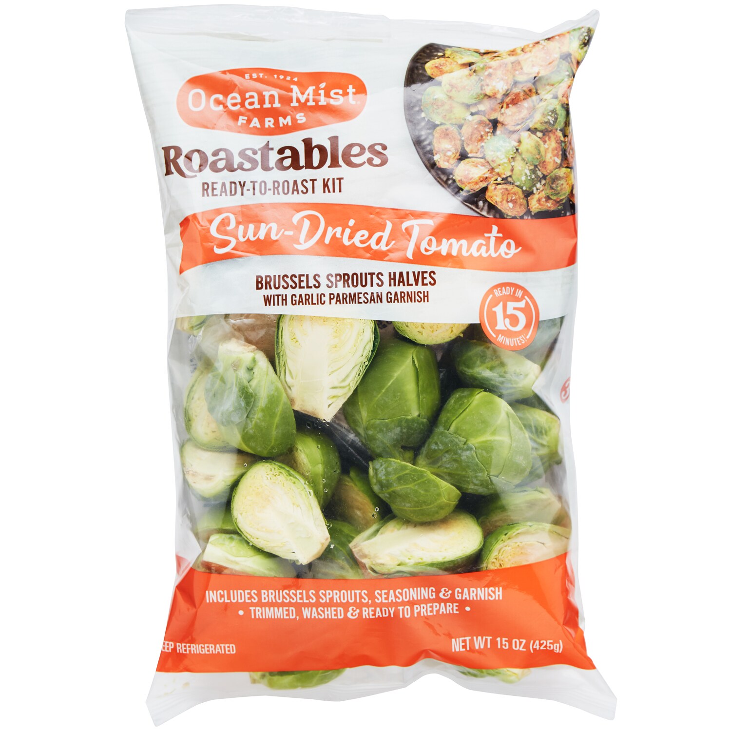 Ocean Mist Farms Roastables Ready-to-Roast Kit, Brussel Sprouts Sun Dried Tomato