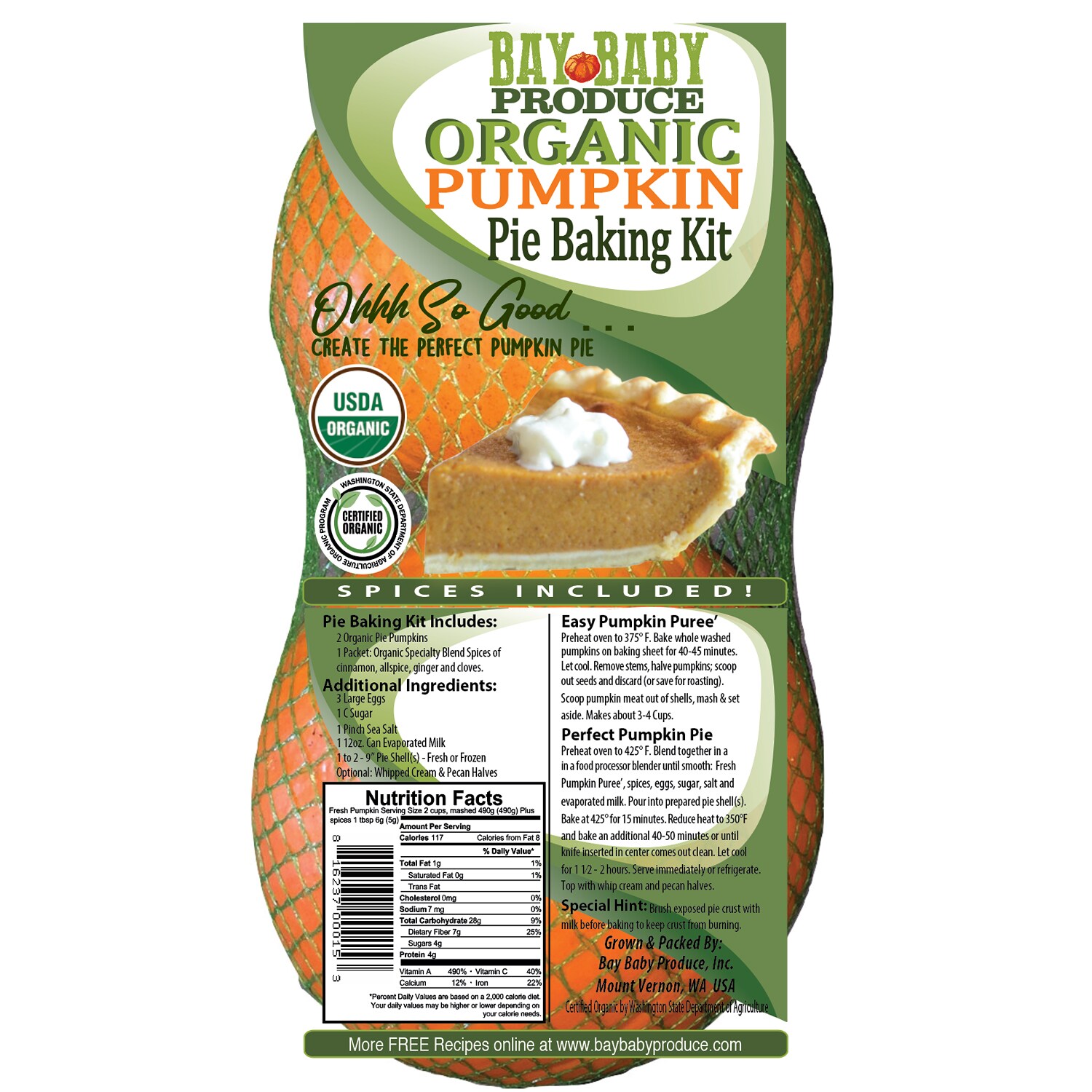 Bay Baby Farms Organic Pie Baking Kit