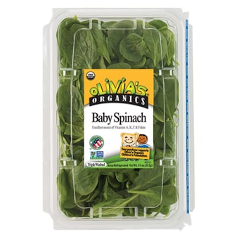 Olivia's Organics Baby Spinach