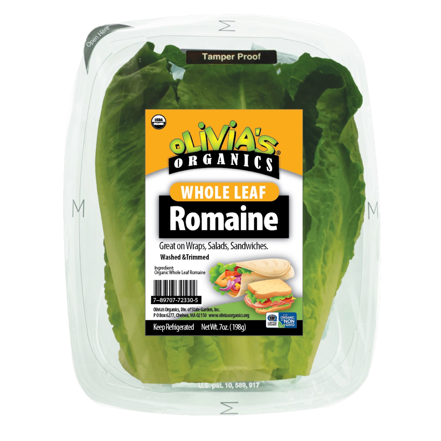 Olivia's Organics Whole Leaf Romaine