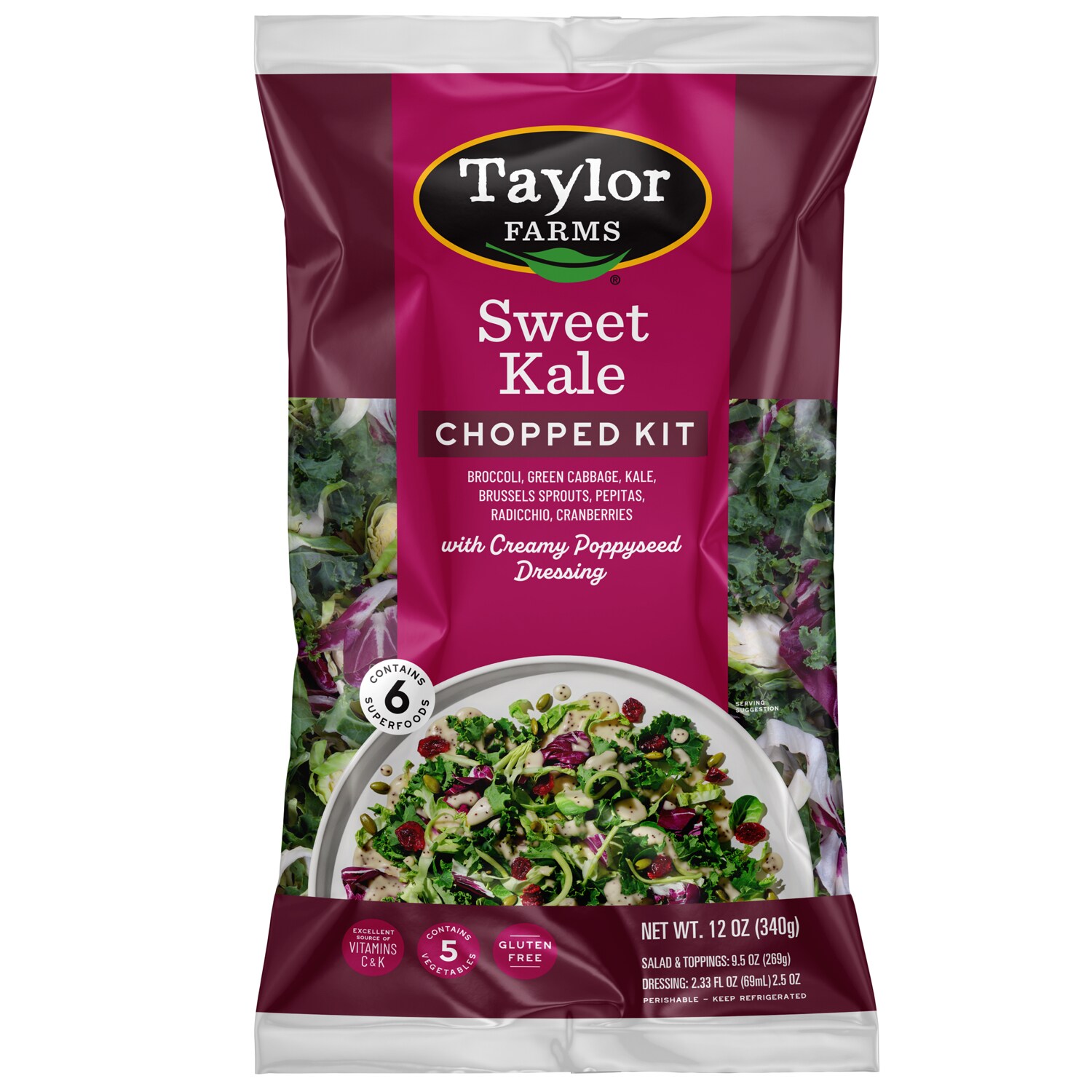 Taylor Farms Chopped Salad Kit, Sweet Kale